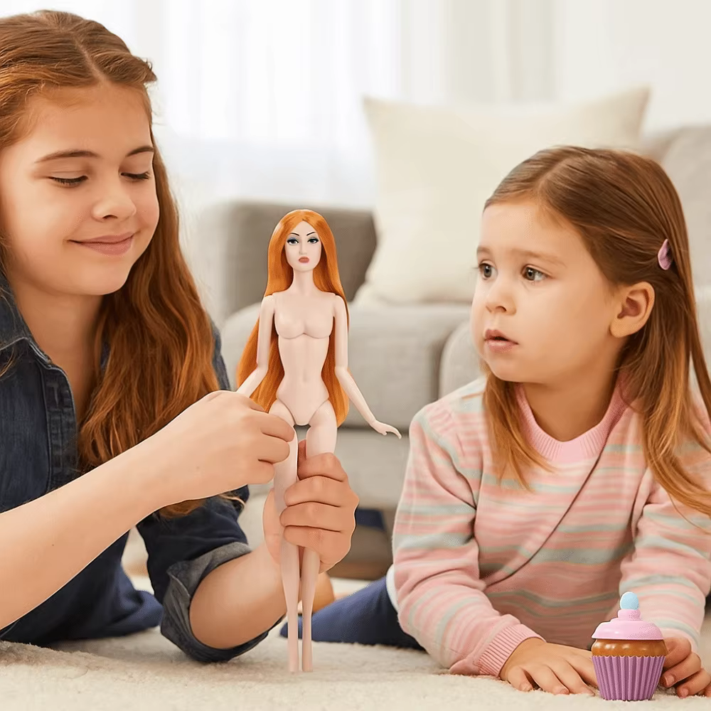 Muñeca BJD supermodelo europea articulada con pelo largo y piel blanca - imagen 2