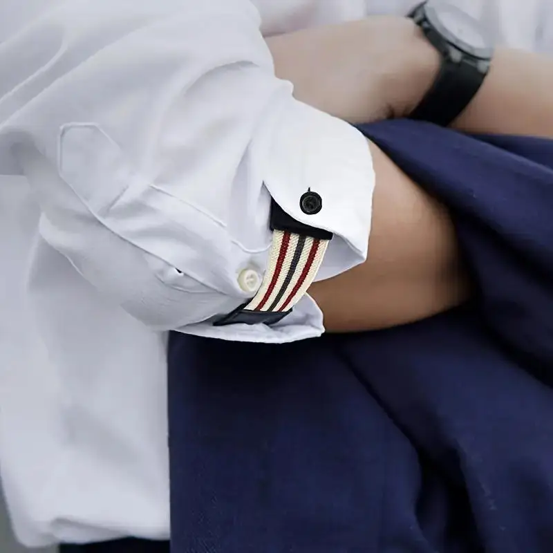 1 par de ligas de manga de camisa con correa de extensión de hebilla de manga de alta calidad, accesorios de botones extendidos de verano para hombres y mujeres - imagen 5