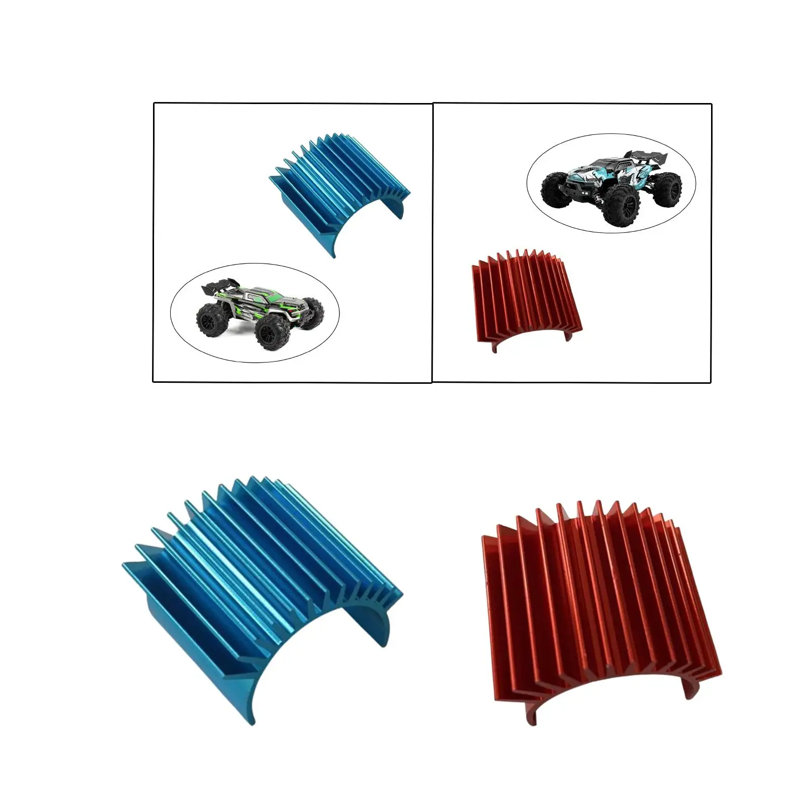 1/16 RC Car Heat Sink Easy to Install Modification Spare Parts Cooling Heat Sink Fins for 16101 16102 16201 Model Car RC Truck