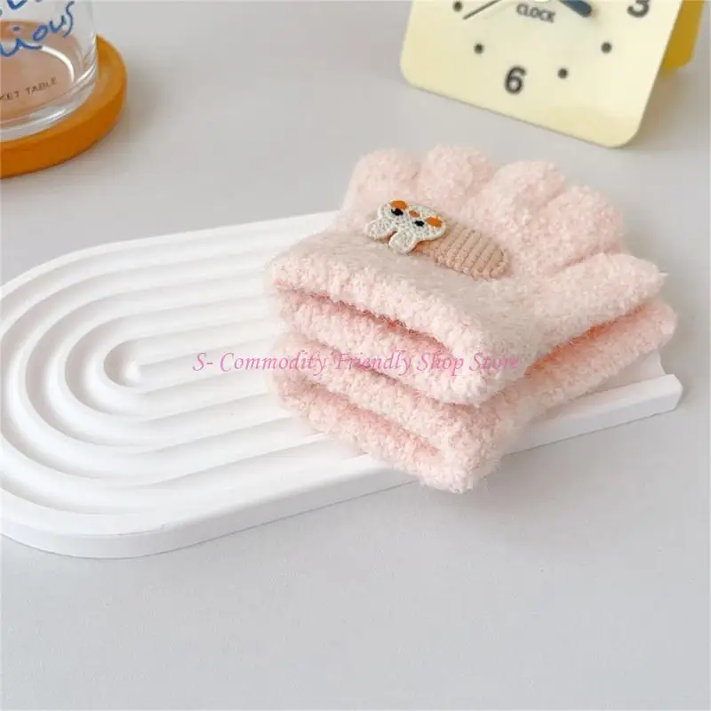 85ae Guantes invierno suaves y transpirables para niños 1 a 3 años espesor Mittens cálidos para actividades aire y - imagen 2