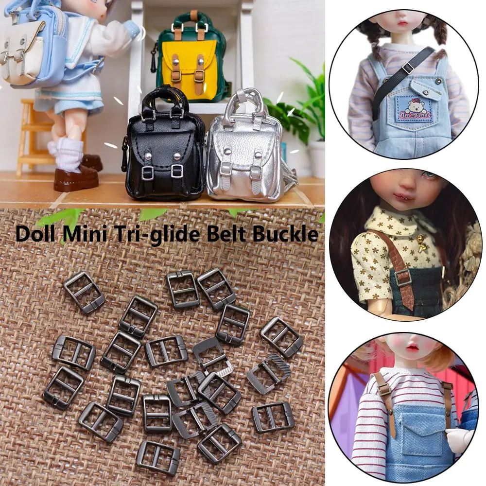 20 piezas hebillas para bolsos de muñecas, lo más nuevo, Mini hebilla de cinturón trideslizante ultrapequeña de 4mm, botones para muñecas Diy, accesorios para zapatos - imagen 2