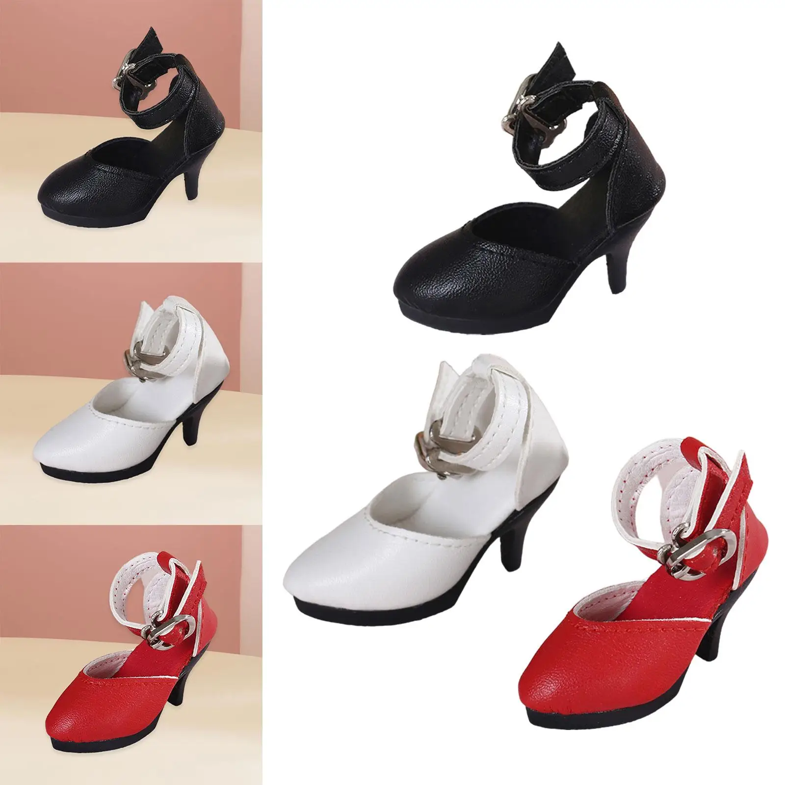 1/4 Scale Doll High Heel Shoes, Mini Doll Shoes Costume Accessory