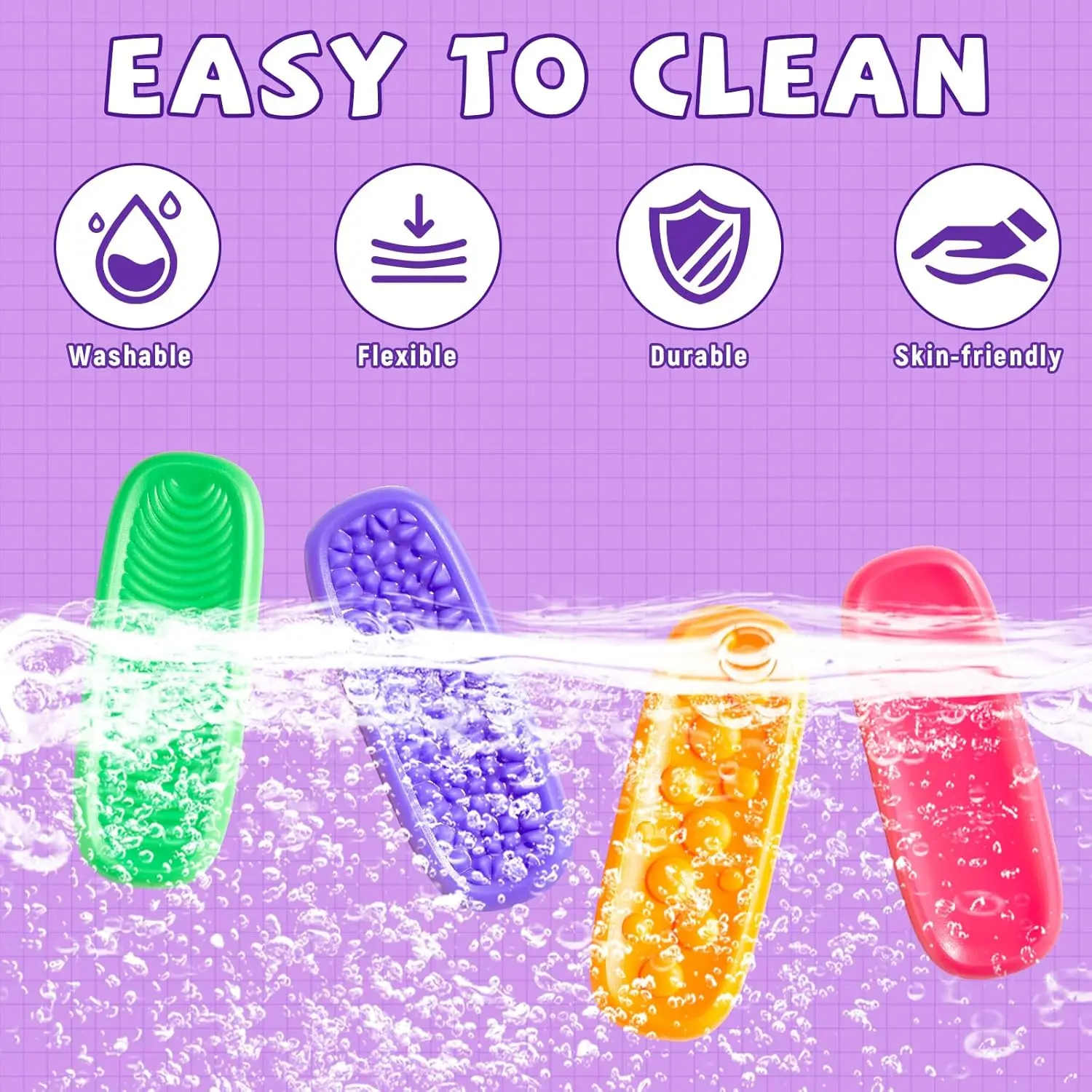 8 Uds. De juguetes sensoriales para niños, juguetes de succión elásticos texturizados, tiras sensoriales para viajes de oficina, regalo de Navidad - imagen 4