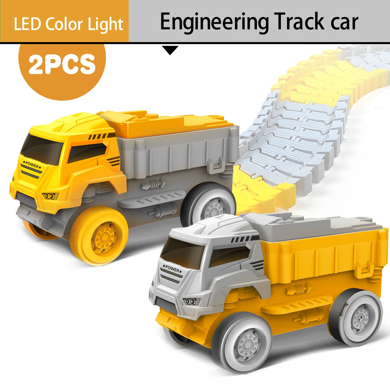 2Pcs Engineering Car