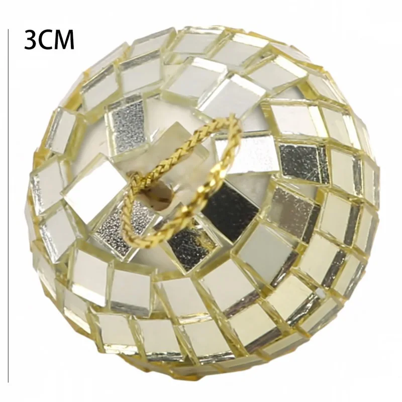 Bola de cristal para discoteca, luz para DJ, 3CM, fiesta de Navidad con cristal reflectante, decoración de bola de espejo giratorio - imagen 4