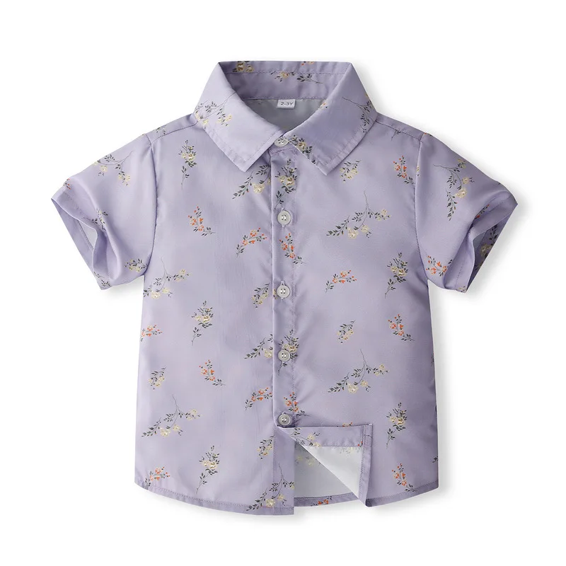 BC150 Conjunto veraniego para niños: tops y shorts con lazo floral - imagen 3
