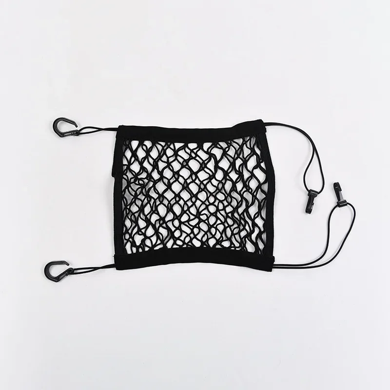 Nuevo organizador negro para asiento trasero de coche, bolsa de red de malla elástica para almacenamiento entre bolsa, soporte para equipaje, bolsillo para coches de 30x25CM - imagen 5