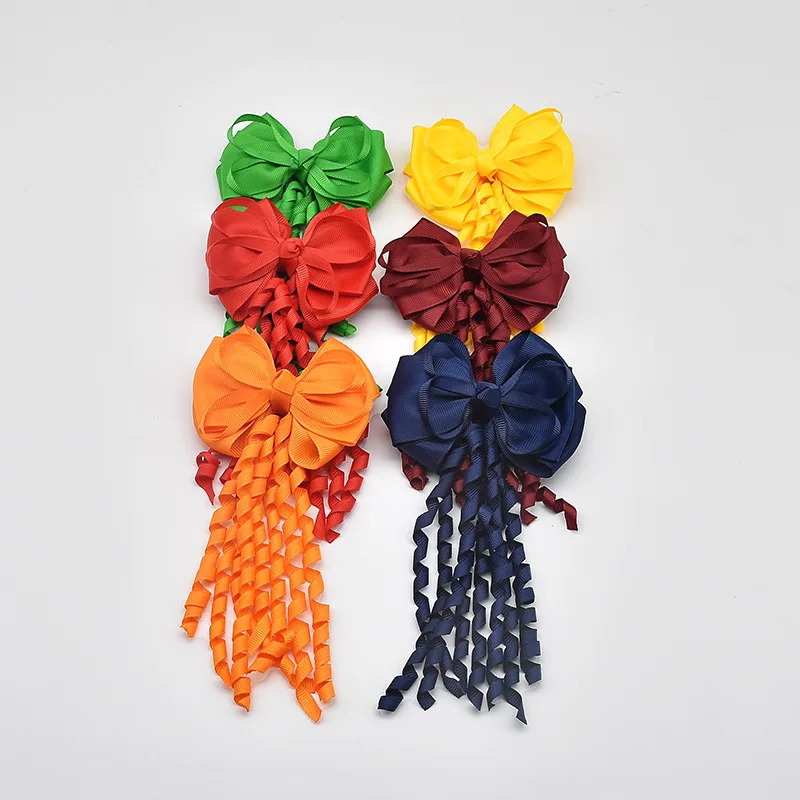 Accesorios cabello niñas porristas: lazos cola de milano con flecos - imagen 4