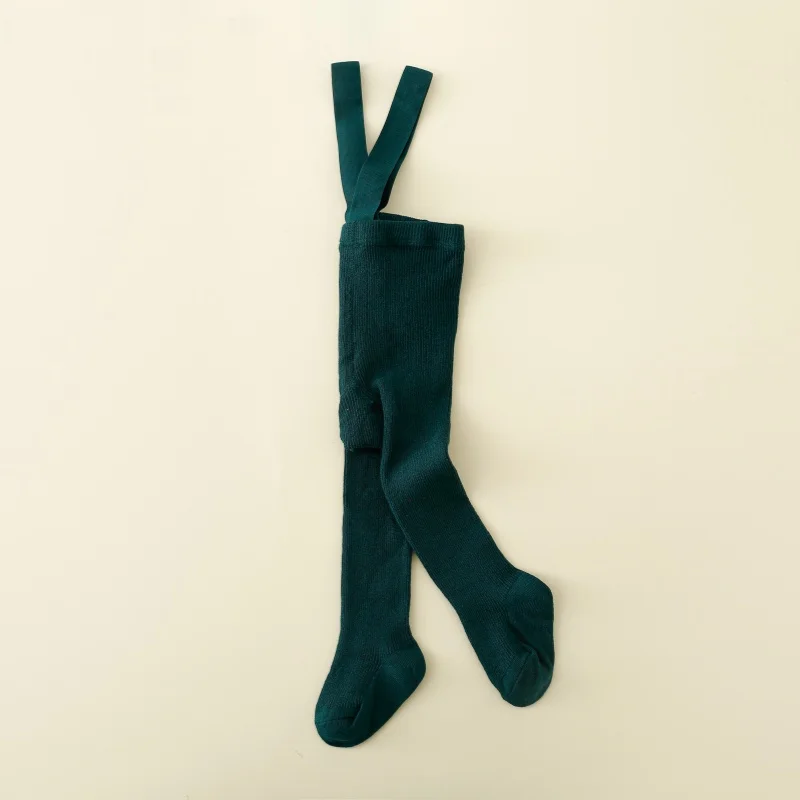 Pantimedias navideñas con tirantes y cintura alta para niños - imagen 3