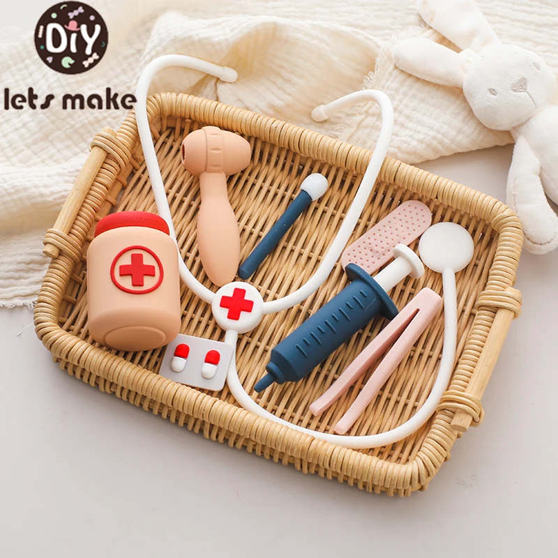 Set médico infantil con estetoscopio y maletín de silicona