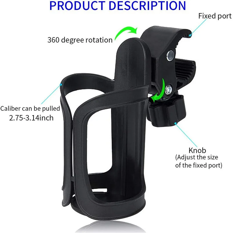 Accesorios de cochecito de bebé, portavasos bonito, triciclo para niños, carrito de bicicleta, botella, leche, agua, cochecito, cochecito, envío directo - imagen 4