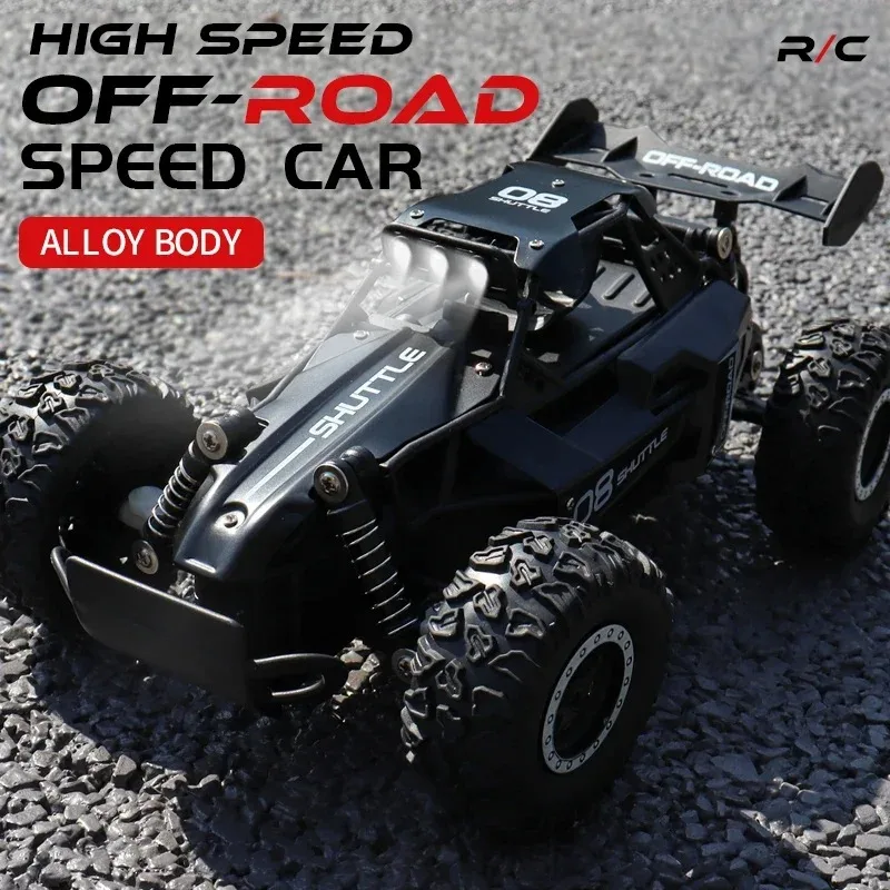 Nuevo coche RC 1:16 2WD con luz LED 2,4G 20 KM/H alta velocidad todoterreno escalada coche de Control remoto regalos de juguete para niños niñas niños - imagen 4