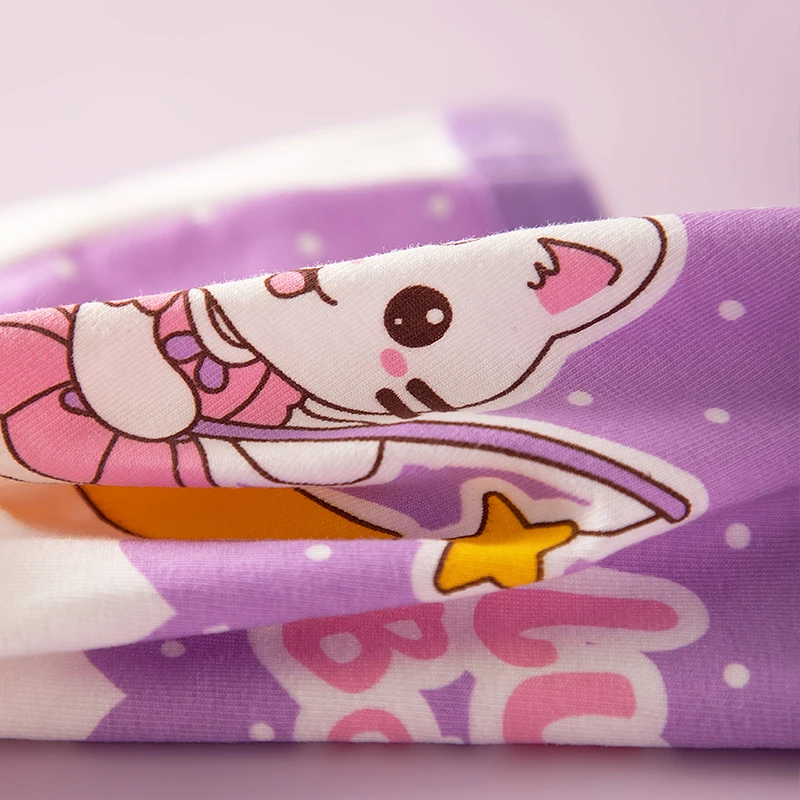 Calzoncillos Boxer de algodón para niñas de 4 piezas, ropa interior cómoda para niños, pantalones cortos para niñas, calzoncillos Boxer lavables con dibujos de gatos bonitos para niños - imagen 4