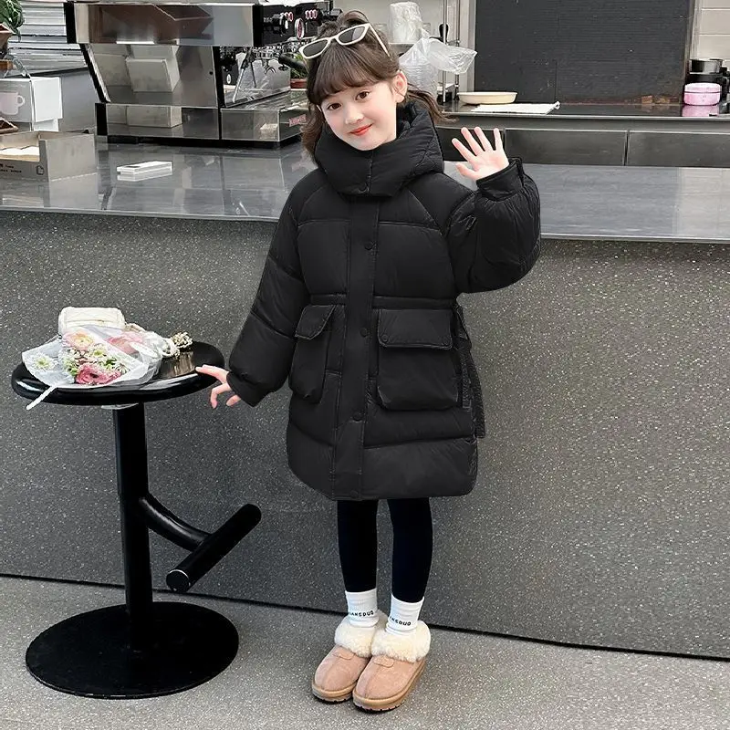 Abrigo de invierno infantil con capucha – Chaqueta gruesa - imagen 5
