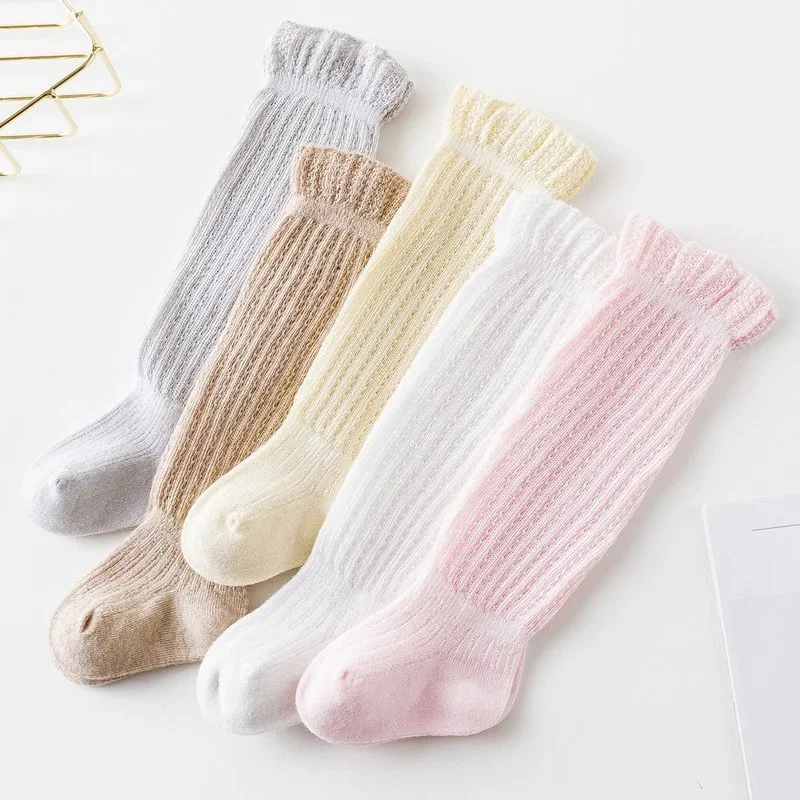 Calcetines bebé algodón sin costuras hasta rodilla suave anti mosquitos - imagen 3