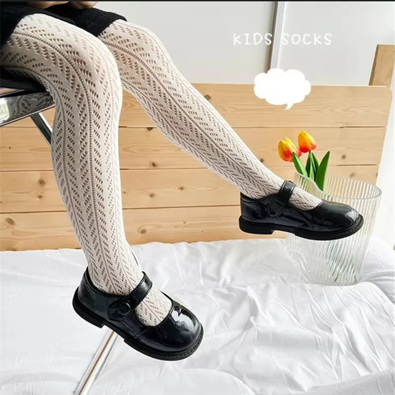 Leggings dulces de Estilo Princesa para niños, pantimedias finas de malla transpirable de verano para niñas, pantimedias modernas y versátiles