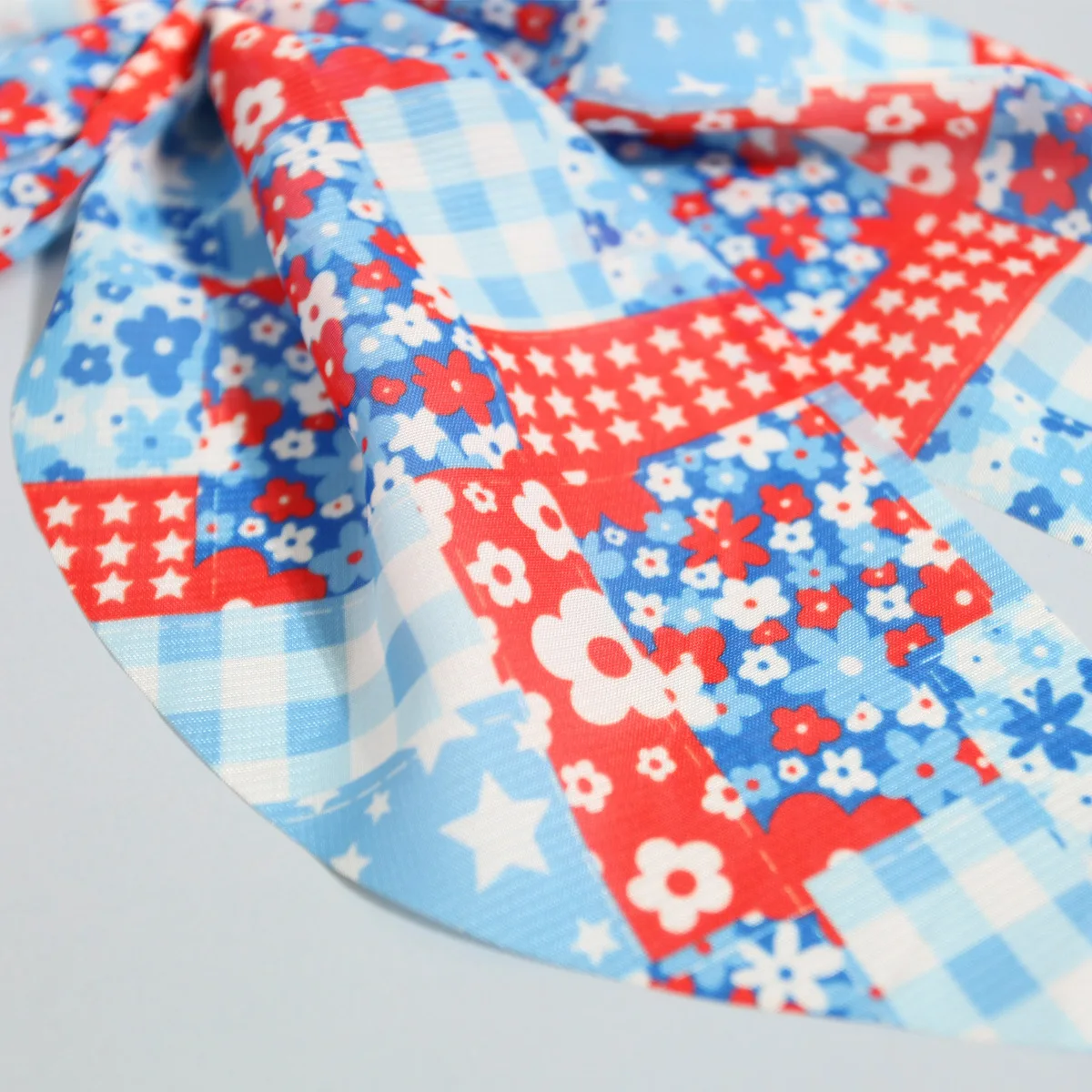 Horquilla con lazo de gasa estampada para cabello de niña - imagen 3