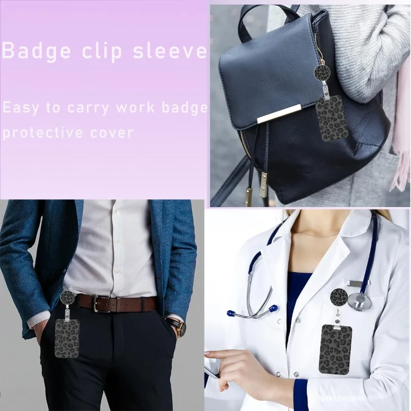 Cordón de estudiante de teléfono de leopardo, tarjetero de identificación, carrete de insignia, correa para el cuello para llaves, llavero, llavero de tarjeta de crédito - imagen 5