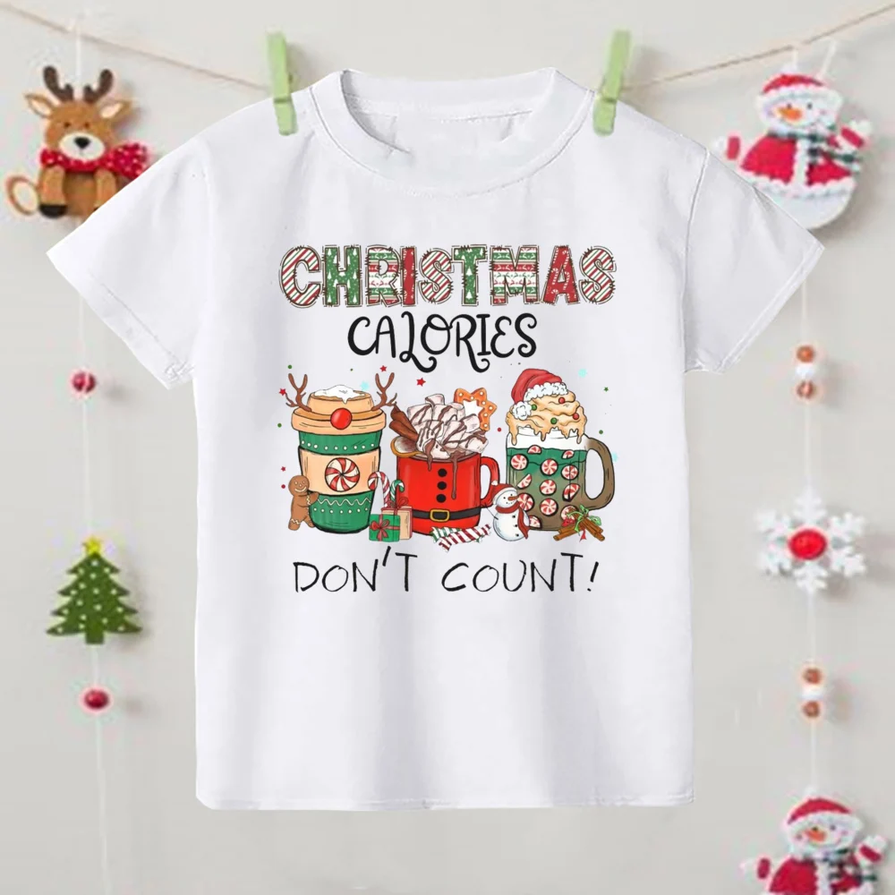 Have Yourself A Groovy camisetas con estampado navideño para niños, traje de fiesta de Navidad, camiseta de manga corta para niños y niñas, camisetas de vacaciones - imagen 3