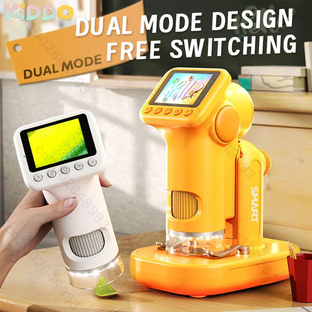 Microscopio infantil con luz LED portátil – Juego científico para niños