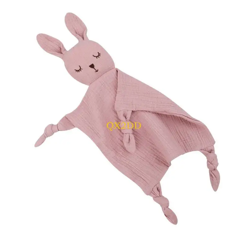 QX2D Toalla suave y suave para ayudar a dormir a los bebés, chupete transpirable, juguete para bebés, babero calmante para - imagen 4