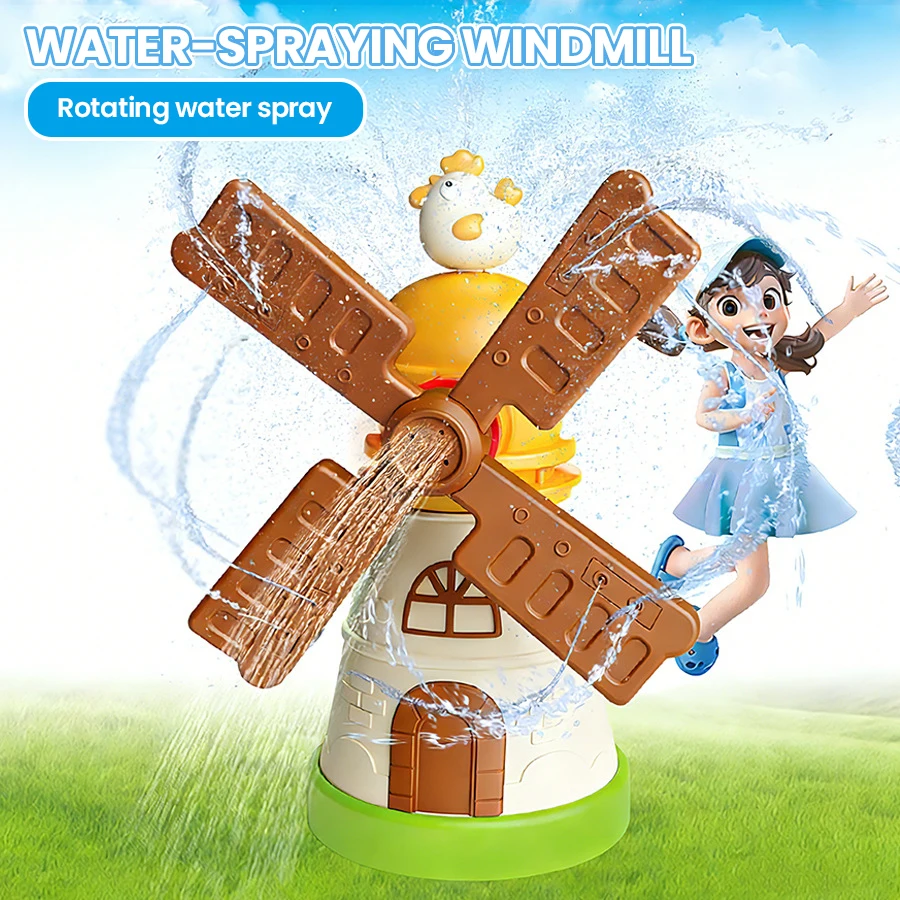Molino de agua infantil con rociador para jardín – Juguete veraniego - imagen 2