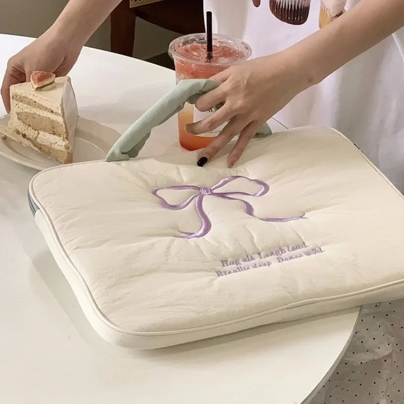 Bolsa de nailon con estampado de lazo para ordenador portátil, funda protectora para tableta de 13, 14 y 15 pulgadas, 10, 11 y 9,7 pulgadas - imagen 2