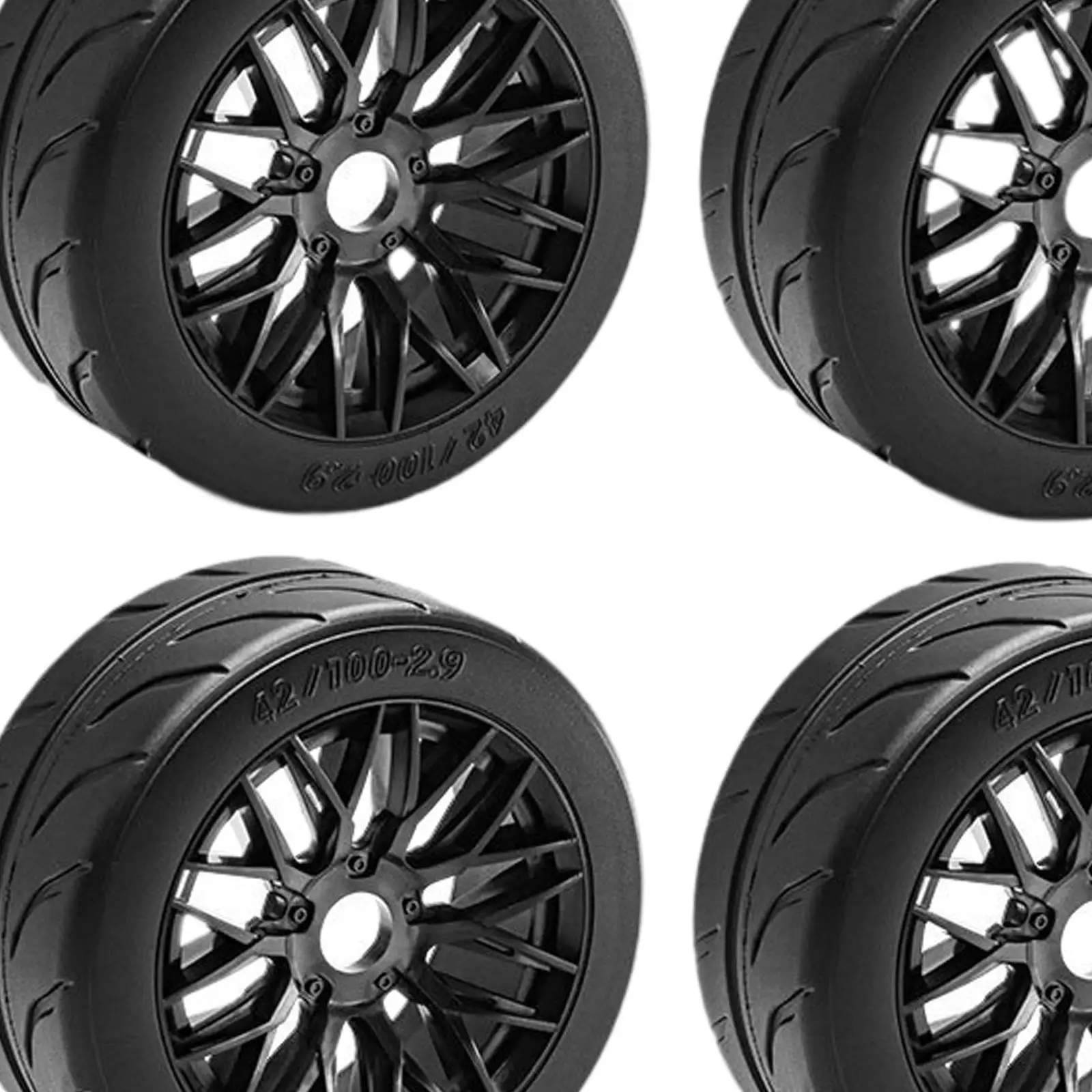 4x 1:8 RC Tires Assembly Supply Modification High Performance DIY Replacement Crawler Remotes Control Vehicle Hobby Model Truck
