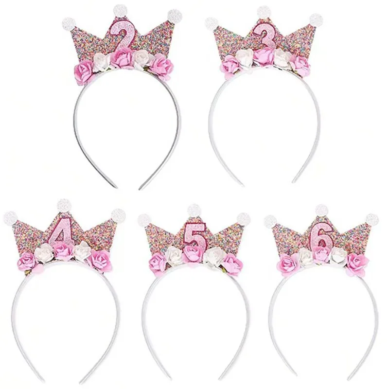 Diadema corona floral para niñas en estilo princess – Festas infantiles - imagen 5