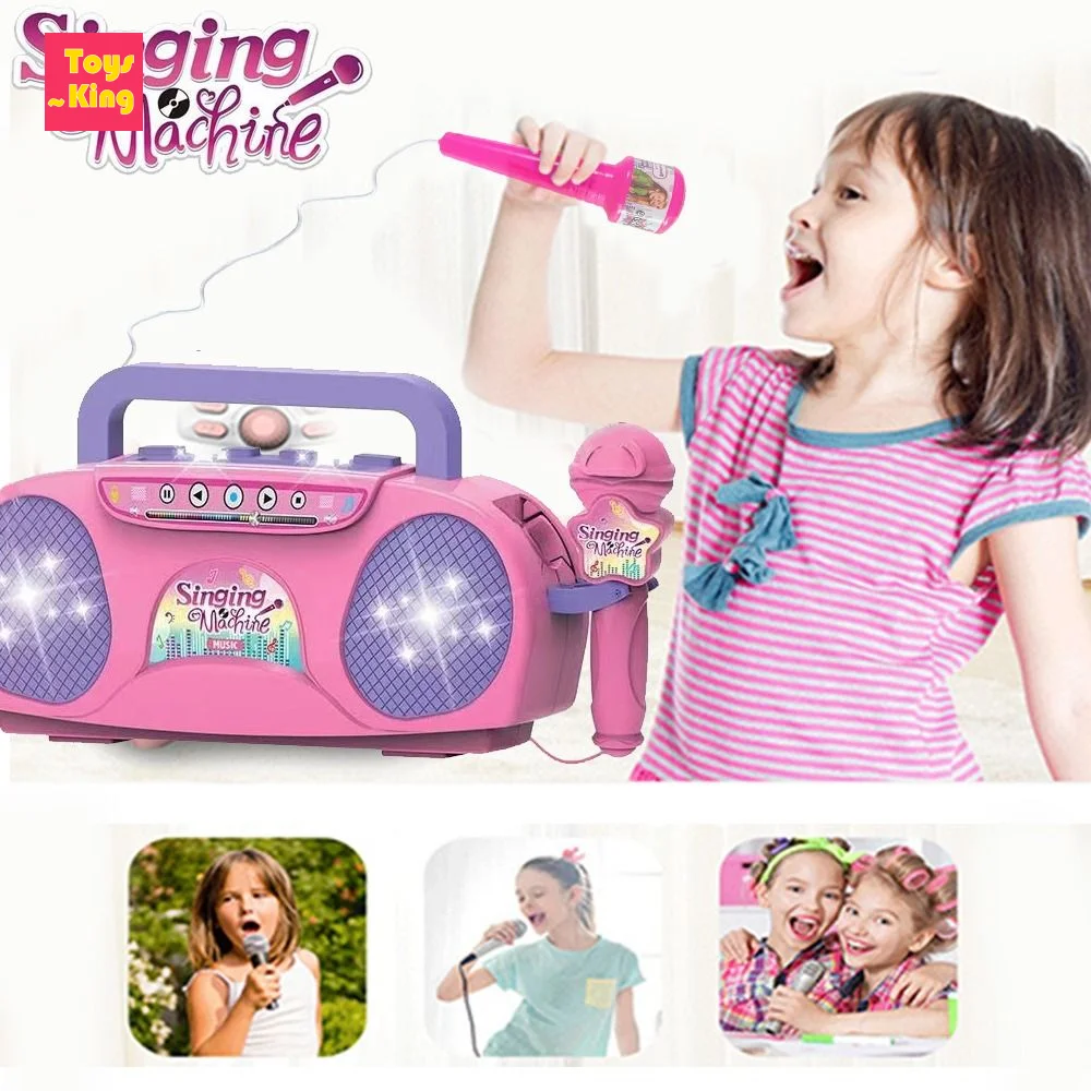 Micrófono karaoke infantil con luces LED – Regalo musical para niños