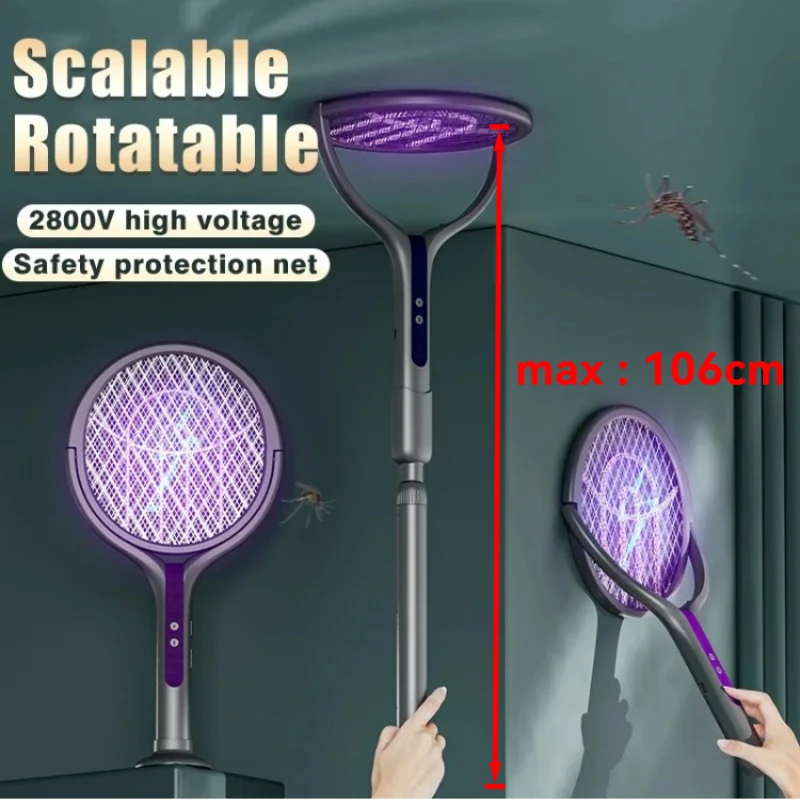 Raqueta eléctrica antimoscas giratoria para niño - imagen 3