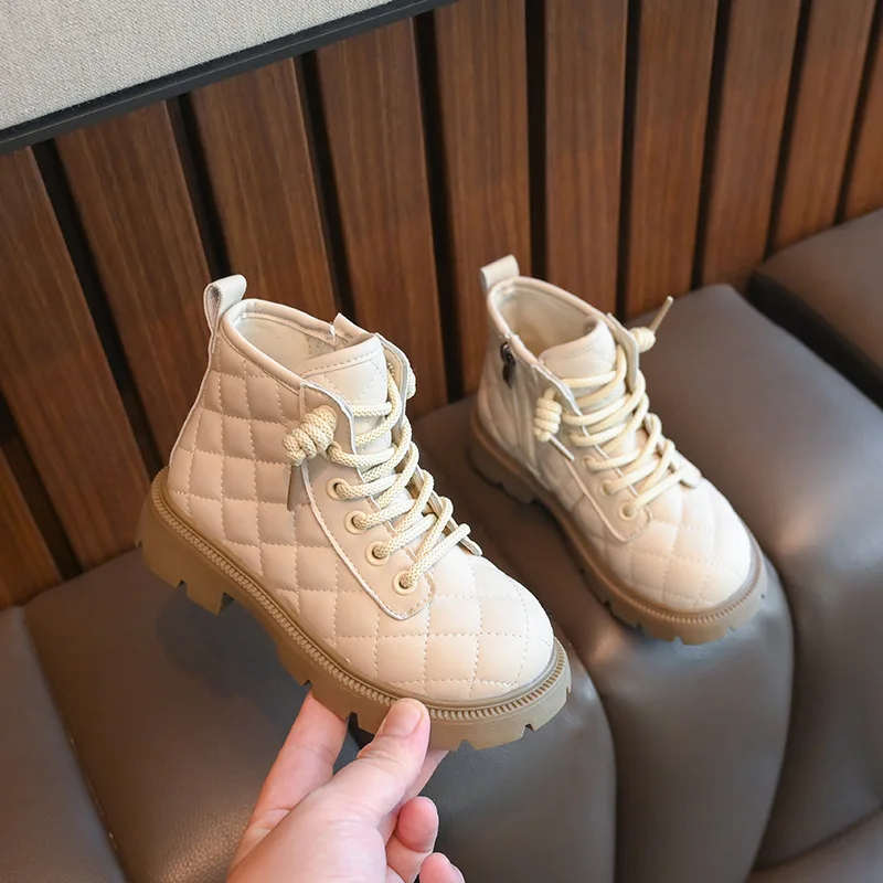 2023 Autumn New Kids Ankle Boots Fashion Soft Sole Comfort Girl Shoes Round Toe Princess Shoes Black Toddler Short Boots Ботинки - imagen 3