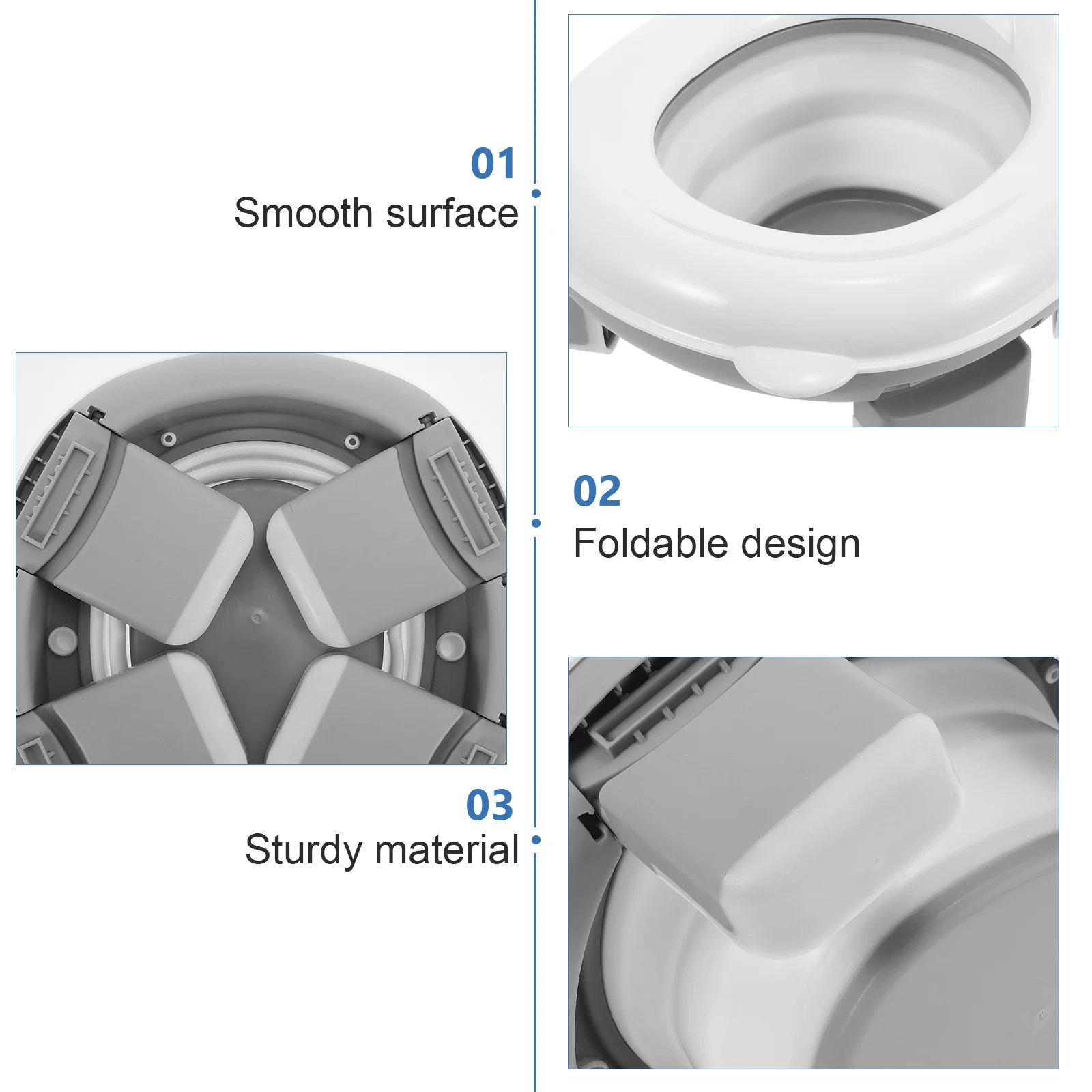 Asiento para orinal plegable portátil, inodoro de viaje para niños, orinal portátil para niños, viaje en coche, Camping, asiento de entrenamiento para inodoro al aire libre - imagen 4