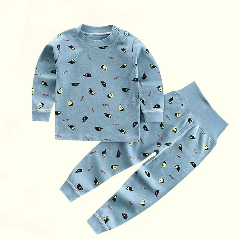 Conjunto de pijamas para niños de primavera y otoño, conjuntos de Calzoncillos largos de algodón de cintura alta para niños y niñas, conjunto de ropa interior de algodón para 1-6 años