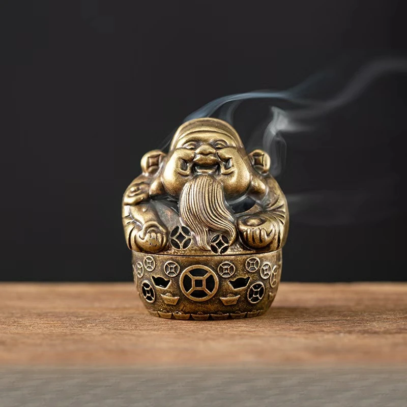 Quemador de incienso de cobre antiguo – aroma duradero para casa - imagen 4