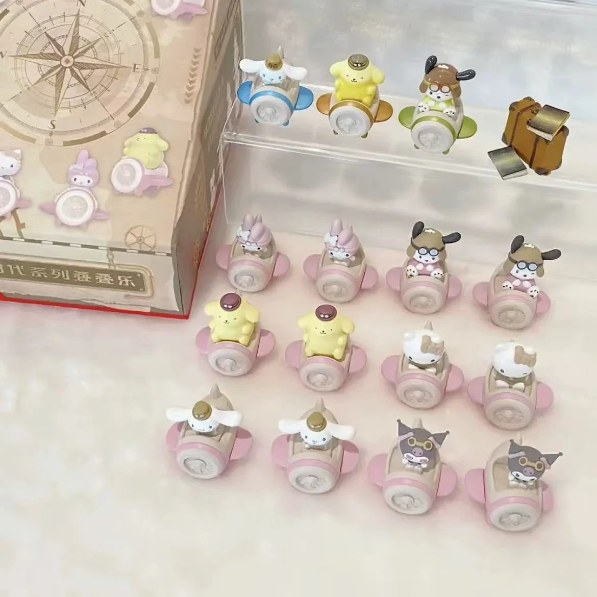 Sanrio personajes Steam Age apilamiento serie caja ciega juguetes de regalo Hello Kitty Kuromi Cinnamoroll bolsa sorpresa regalo decoración de mesa - imagen 5