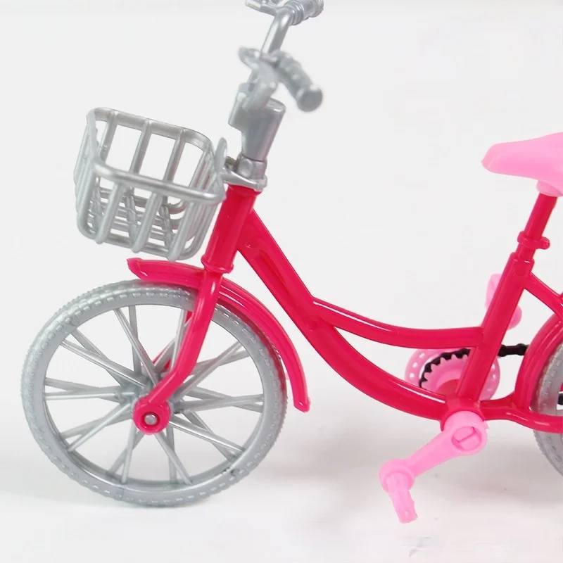 1pcs Mini Simulation Princess Bicycle Girl Play House Doll Accessories Toy Bicycles Creative Dollhouse Scene Decoration Prop - imagen 4