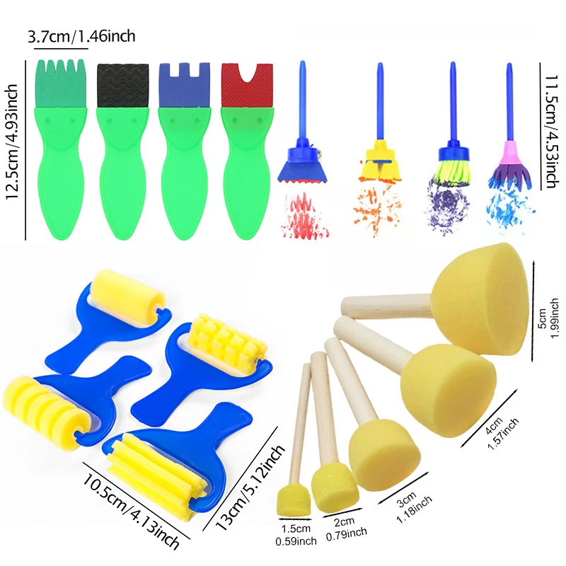 ZYF Kit esponjas pintura infantil para fomentar creatividad artística - imagen 5