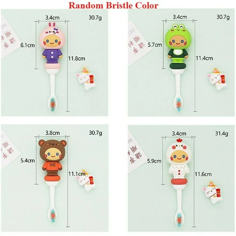 Cepillo dental infantil de silicona – Cerdas suaves con forma de animal - imagen 2