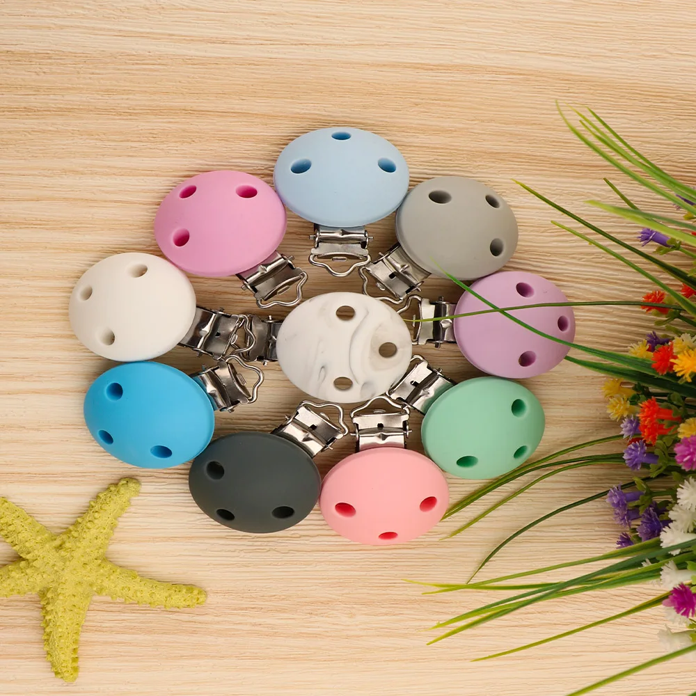 Sunrony 4/6 Uds nuevo Color redondo/corazón/flor Clips de silicona DIY bolso sombrero cadena llavero abrazaderas joyería accesorios hechos a mano - imagen 5