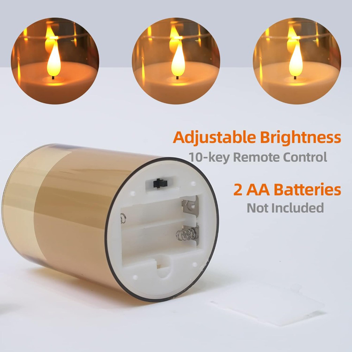 Vela LED decorativa con temporizador remoto para hogar - imagen 3