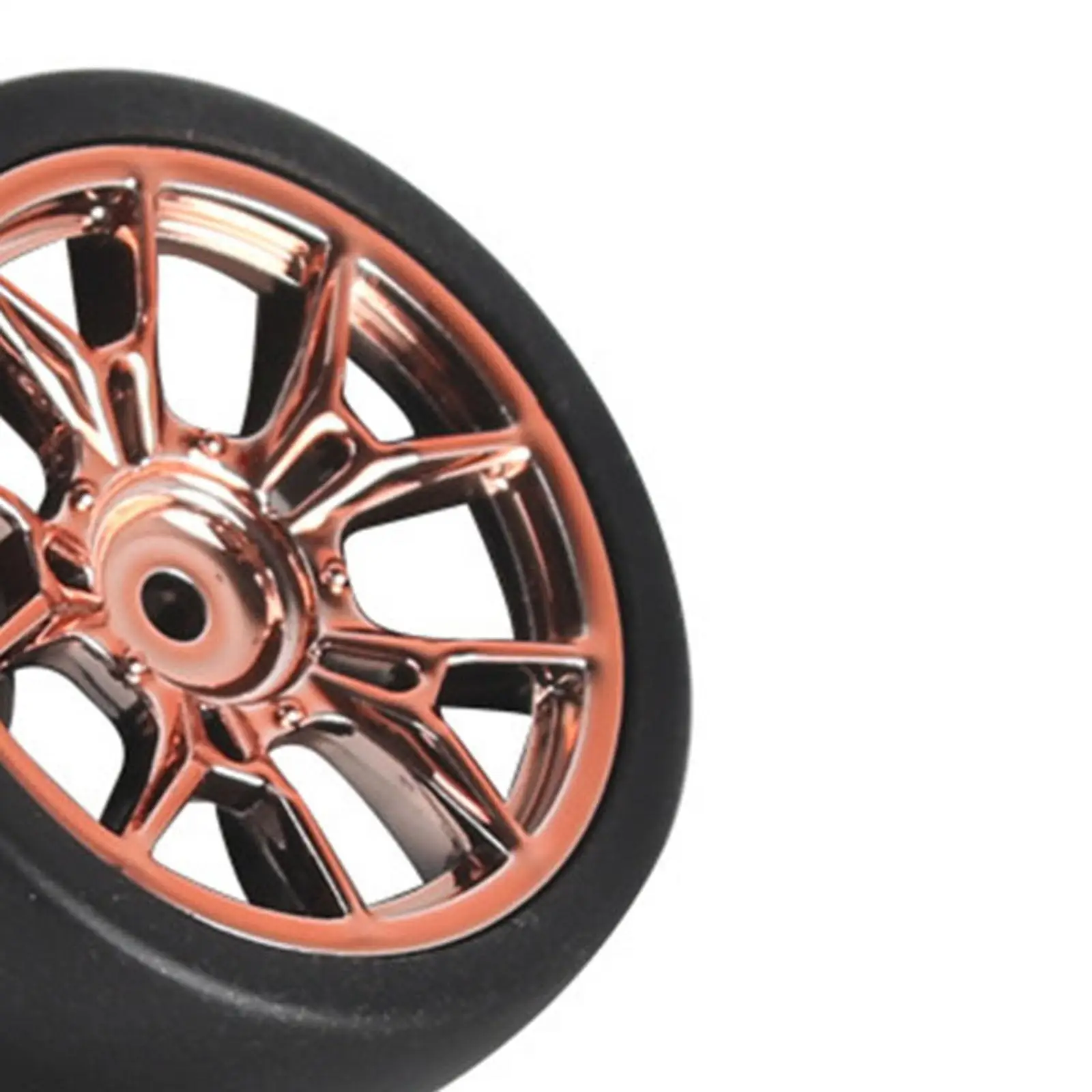 4 Pieces RC Drift Tyre Wheel Rim and Tires Set for 1:18 Scale RC Touring Drift Car Spare Parts DIY Modification Accessories