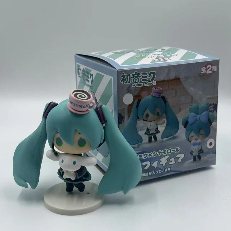 Hatsune Miku Cinnamoroll figura de felpa de PVC lindo Anime decoración juguete para regalo para niños coleccionistas regalo de cumpleaños - imagen 4