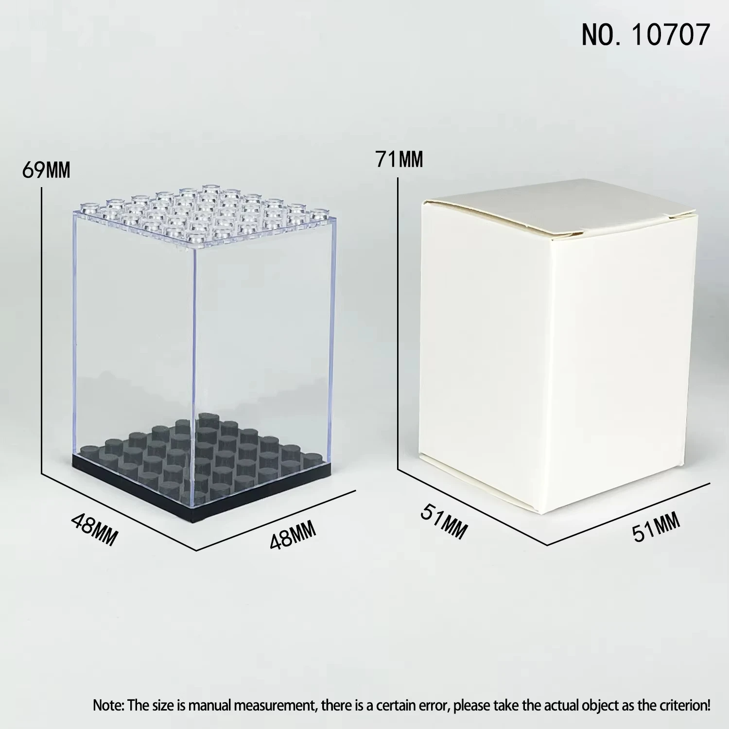 Vitrina de figuras acrílicas, bloque de construcción apilable a prueba de polvo, caja de exhibición transparente para figuras, almacenamiento de juguetes, regalos de vacaciones - imagen 4