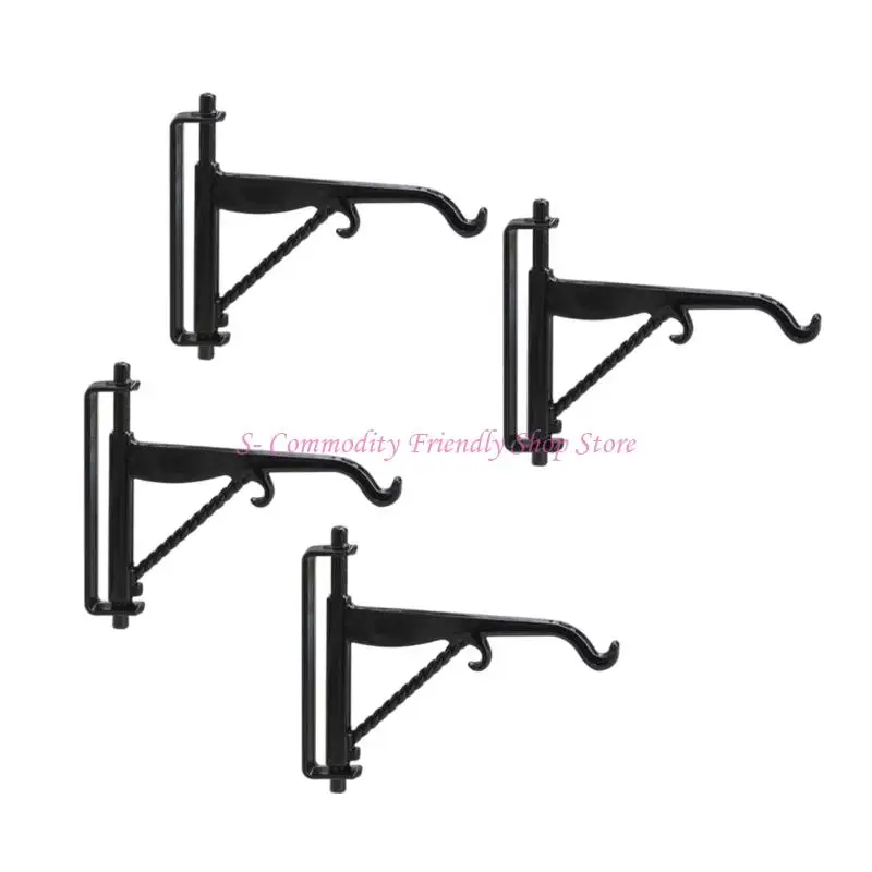 Juego ganchos pared para casa muñecas en miniatura 85AE, instalación fácil 4 colgadores plantas metal - imagen 4