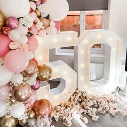 Números LED iluminados para cumpleaños – Marco decorativo