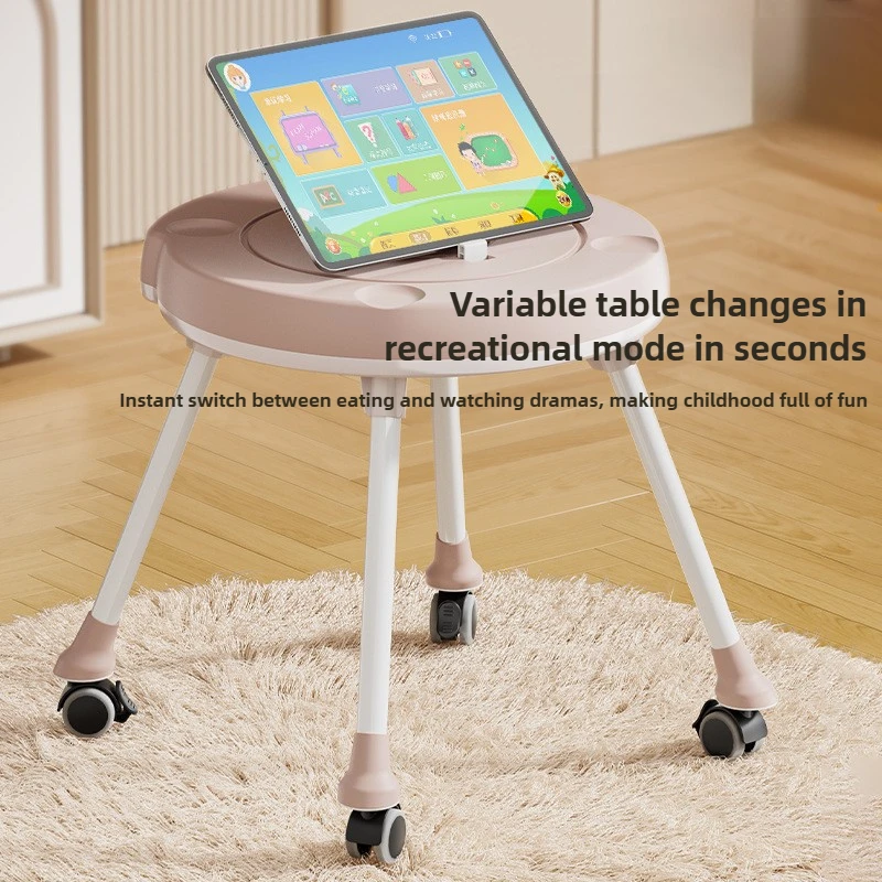 Silla convertible para alimentación de bebé: asiento para niños pequeños de altura ajustable con bandeja extraíble, portátil para uso doméstico y en viajes - imagen 3