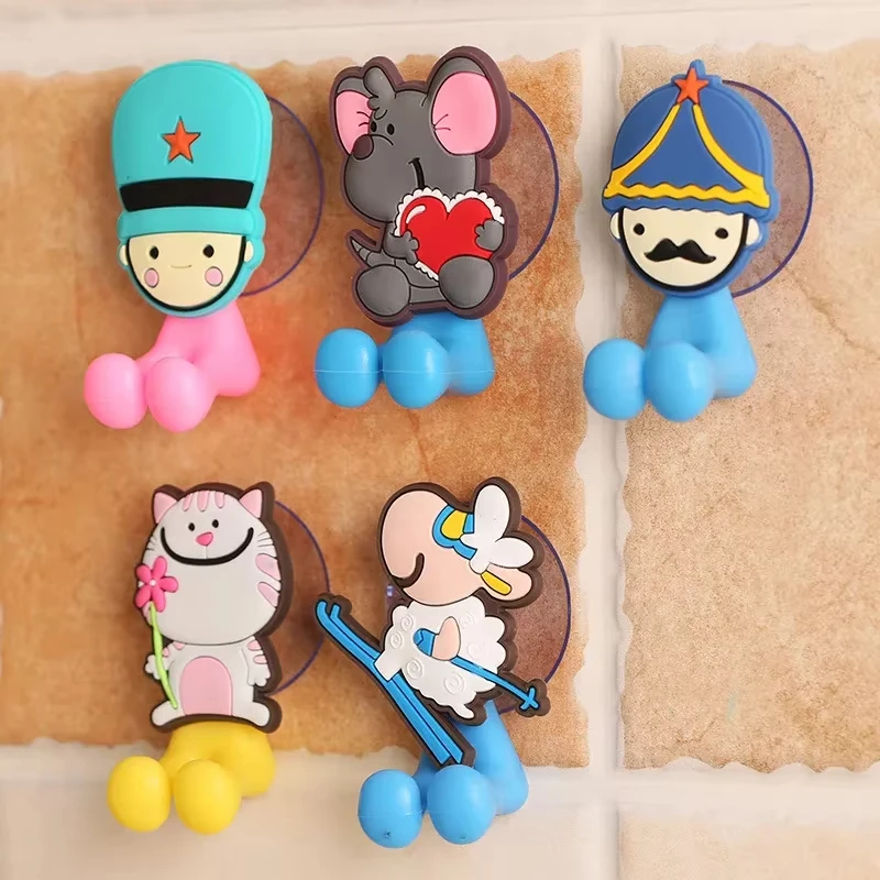 Soporte bonito para cepillos de dientes para bebé, dispensador de estante de almacenamiento de pasta de dientes con dibujos de animales, organizador de cuidado Dental para baño, accesorios