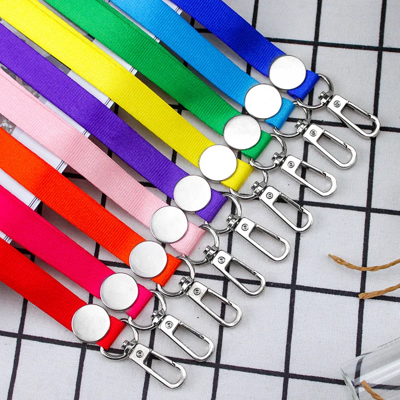 Cordón para permiso de trabajo, correa para el cuello de poliéster de Color sólido para nombre, soporte para tarjeta de identificación, cordones para tarjeta de trabajo de paso de oficina, cuerda colgante, 1 ud. - imagen 2