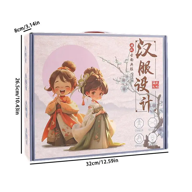 Muñeca de disfraz antigua hecha a mano, capa de educación Cultural, disfraz de muñeca, juguetes de vestir de larga duración para niños y niñas - imagen 5